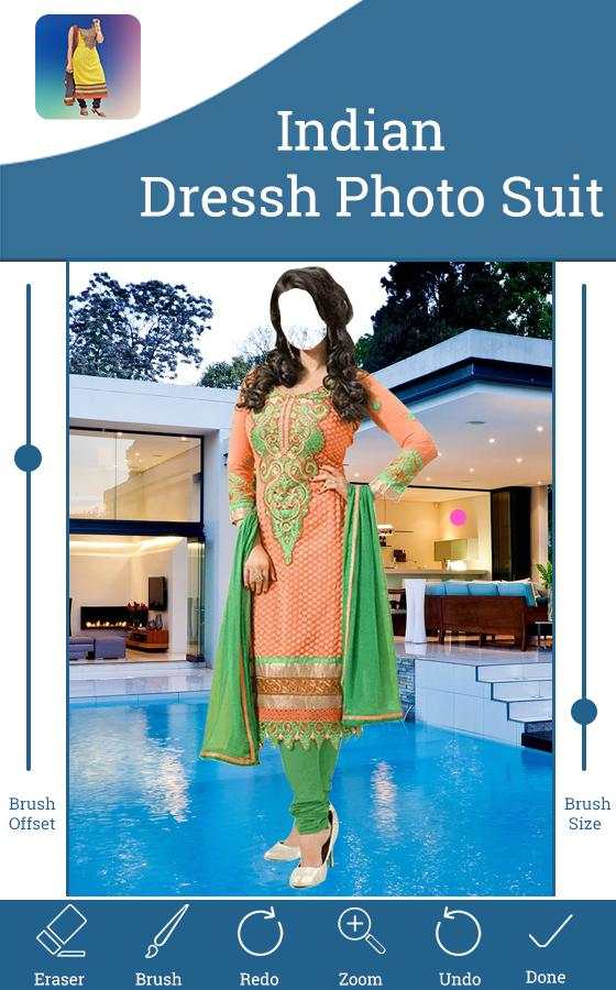Indian Dress Photo Suit 1 تصوير الشاشة