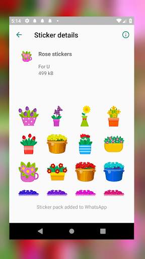 Flowers Sticker for WhatsApp WAStickerApps 🌹🌺💝 screenshot 5