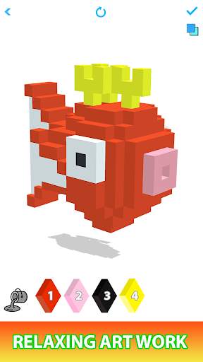 Color by Number Voxel Coloring screenshot 2