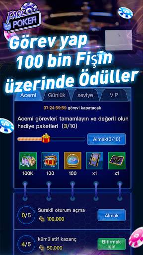 Yüz Pokeri -Canlı Video Pokeri screenshot 5