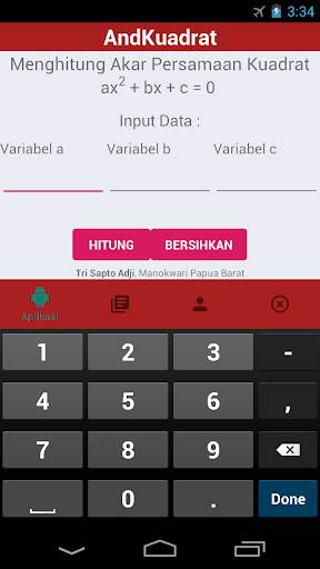 AndKuadrat - Square Root Equation Calculator скриншот 1