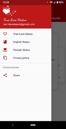 True love status screenshot 2