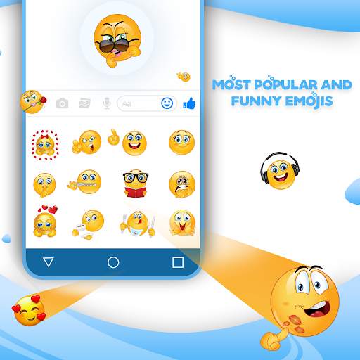 Blue Glitter Butterfly Keyboard Theme screenshot 5