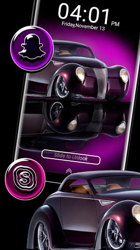 Purple Car Theme screenshot 4