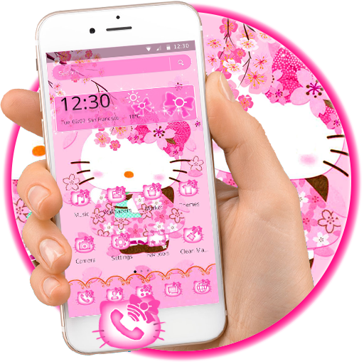 Pink Princess Kitty Launcher Theme😻 icon
