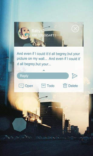 GO SMS STREET SUNSET THEME 4 تصوير الشاشة