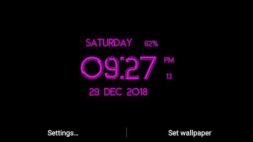 Digital Clock Live Wallpaper screenshot 4