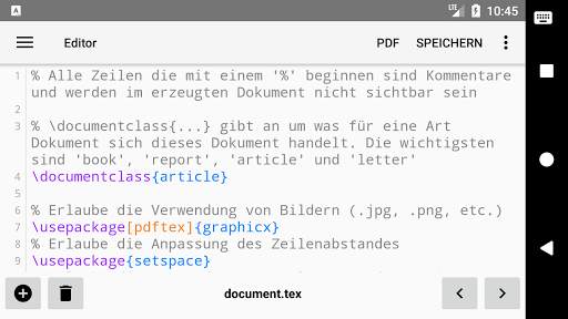 VerbTeX LaTeX Editor screenshot 3