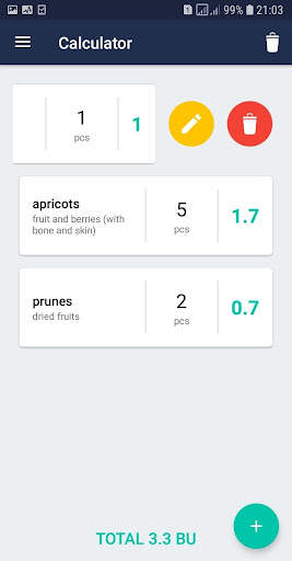 Carbohydrates Calculator screenshot 2