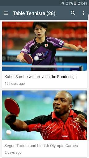 Table Tennis News screenshot 2