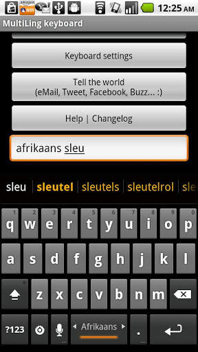 Afrikaans Keyboard Plugin स्क्रीनशॉट 2