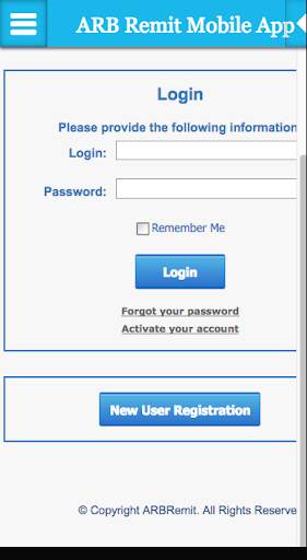 ARB Remit Mobile App screenshot 2