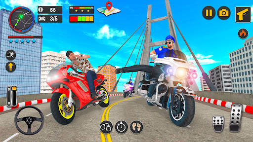 US Police Motor Bike Chase screenshot 3