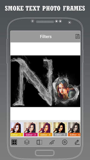 Smoke Text Photo Frame Editor screenshot 2