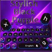 Stylish Black Purple Keyboard on 9Apps