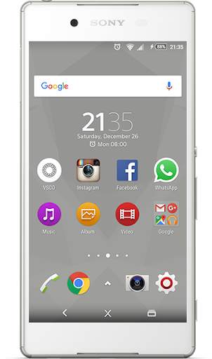 Dark Grey xperia theme screenshot 1