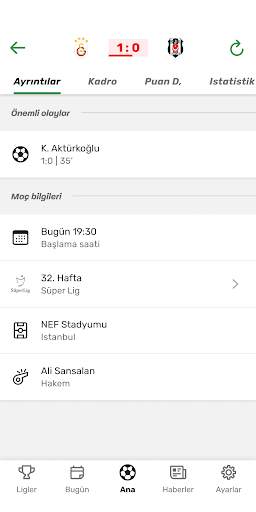 TorAlarm - Futbol skorları screenshot 3