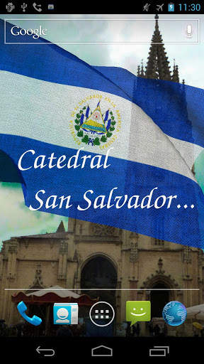 El Salvador Flag Live Wallpaper screenshot 2