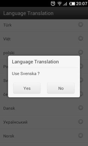 Swedish Language GOWeatherEX screenshot 1