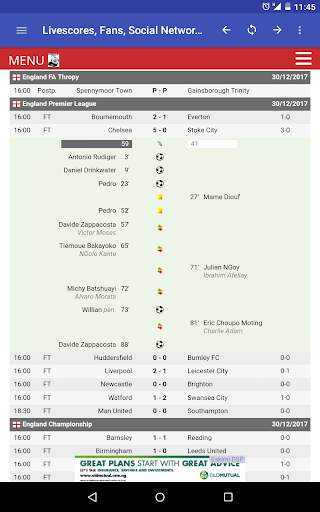 My Livescore Fans - Livescores, Fixtures, Results screenshot 16