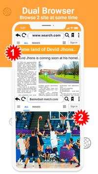 Dual Browser: Multiple Screen Private Browser screenshot 4