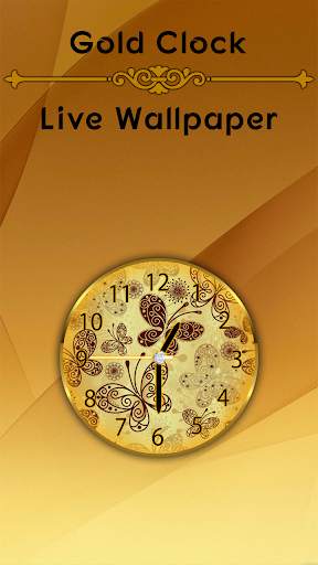 Gold Clock Live Wallpaper - Analog Clock Wallpaper screenshot 5