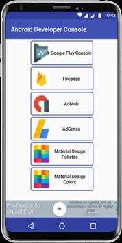 Android Developer Console screenshot 1