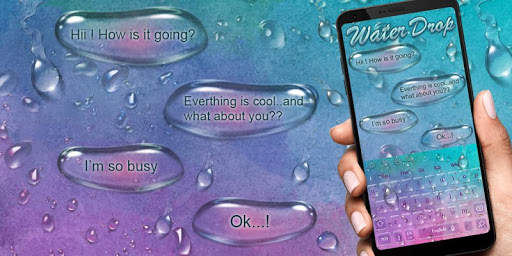 Colorful Water Drop Keyboard Theme screenshot 4