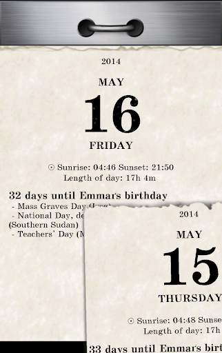 American tear-off calendar screenshot 2