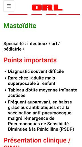 O R L (Oto-Rhino-Laryngologie) screenshot 6