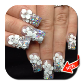3D Acrylic Roses Stiletto Nails icon