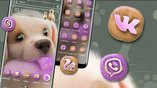 Cute Puppy Launcher Theme screenshot 1