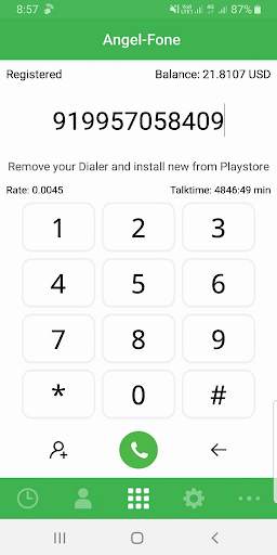 Angelfone Dialer screenshot 2