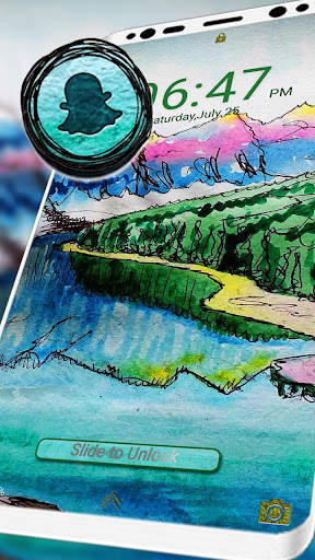 Nature Mountain Drawing Theme screenshot 3