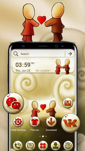 Cute Love Launcher Theme screenshot 1