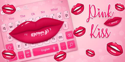 Beautiful Pink Kiss Lips Keyboard Theme screenshot 5