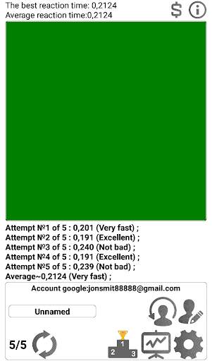 Reaction test screenshot 1