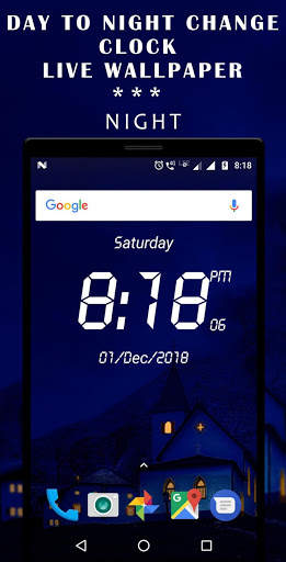 Day & Night Digital Clock live wallpaper screenshot 5