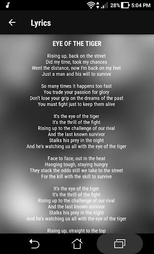 Survivor All Songs   Lyrics screenshot 4