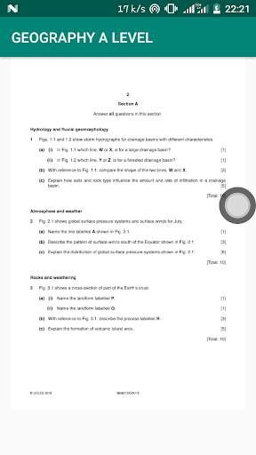 A-level Geography Pastpapers Answers screenshot 1