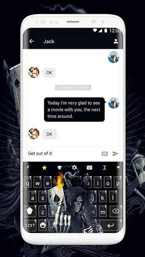 Skull Keyboard Theme screenshot 2