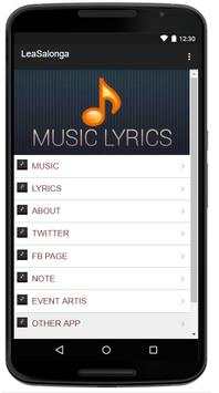 Lea Salonga Music Lyrics screenshot 1