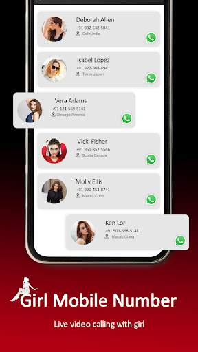 Girl Mobile Number Prank - Girl Chat for Whatsapp screenshot 2