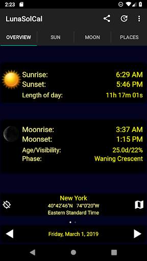 LunaSolCal Mobile screenshot 1