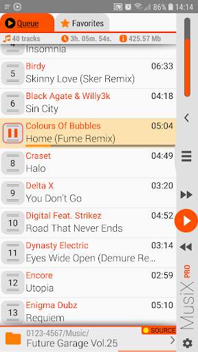 MusiX Material Light Orange Skin for music player screenshot 2