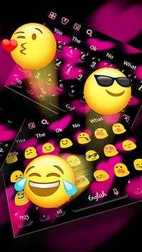 3D Pink Love Keyboard Theme screenshot 3