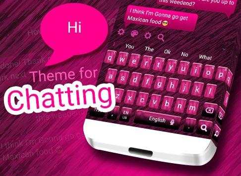 Pink Chatting Keyboard Theme screenshot 5