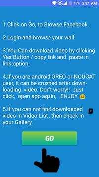 Fb Video Downloader screenshot 1