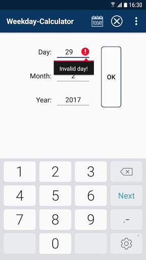 Weekday-Calculator screenshot 3