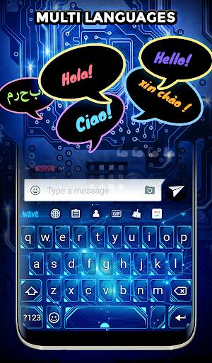Blue Light Animated Keyboard + Live Wallpaper screenshot 4